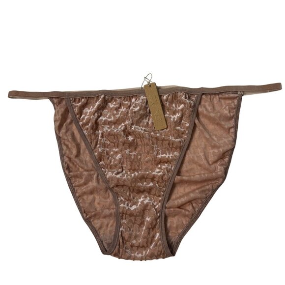 SKIMS Velvet Logo Scoop Bralette + String Bikini Sienna XL/2X - Picture 4 of 11